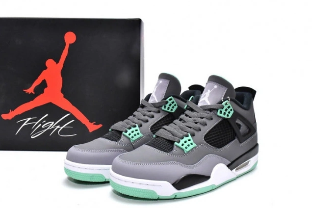 Cheap TBkick Green Glow Jordan Retro 308497-033 4 Air 0819